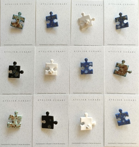 Broșă Puzzle 